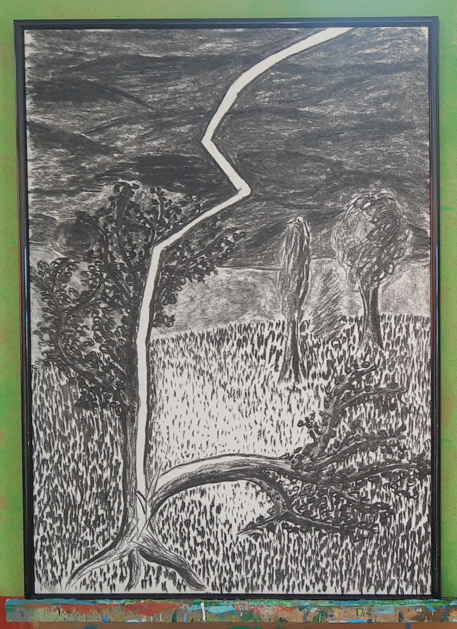 Bamberg_Kunstgruppe_Michael Seiller - Kohle auf Papier