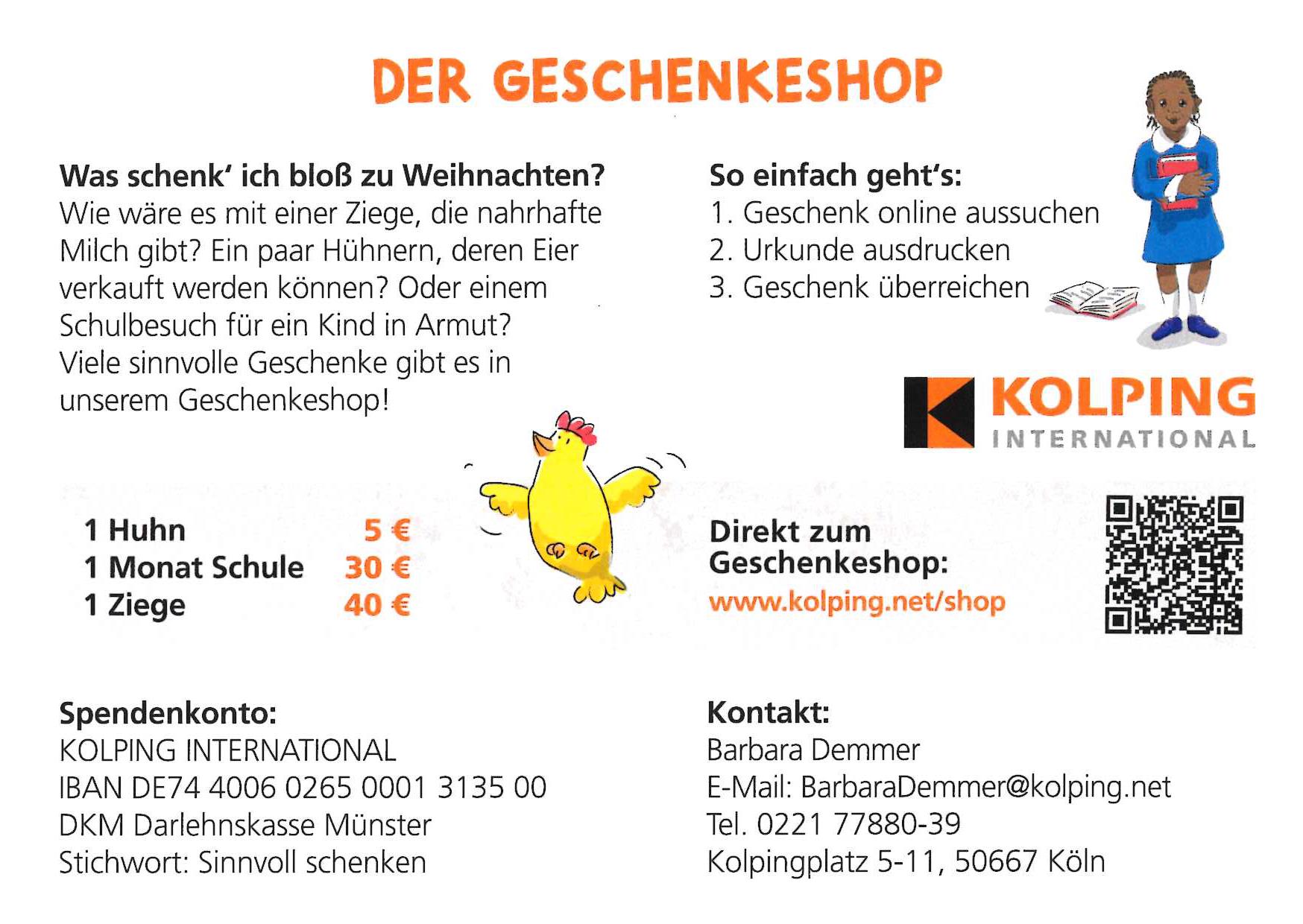 WEIHNACHTEN SCHENKEN UND GUTES TUN!